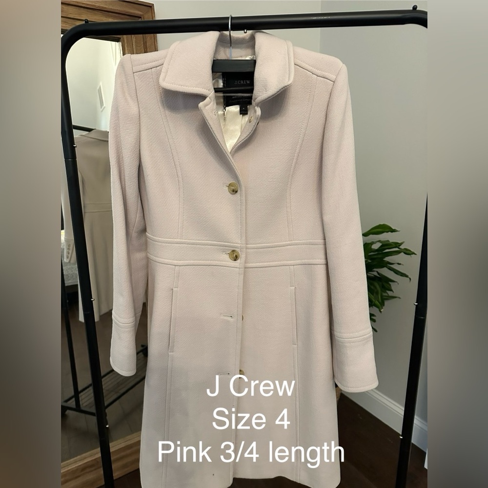 J. Crew Women's Light Pink Dress Coat